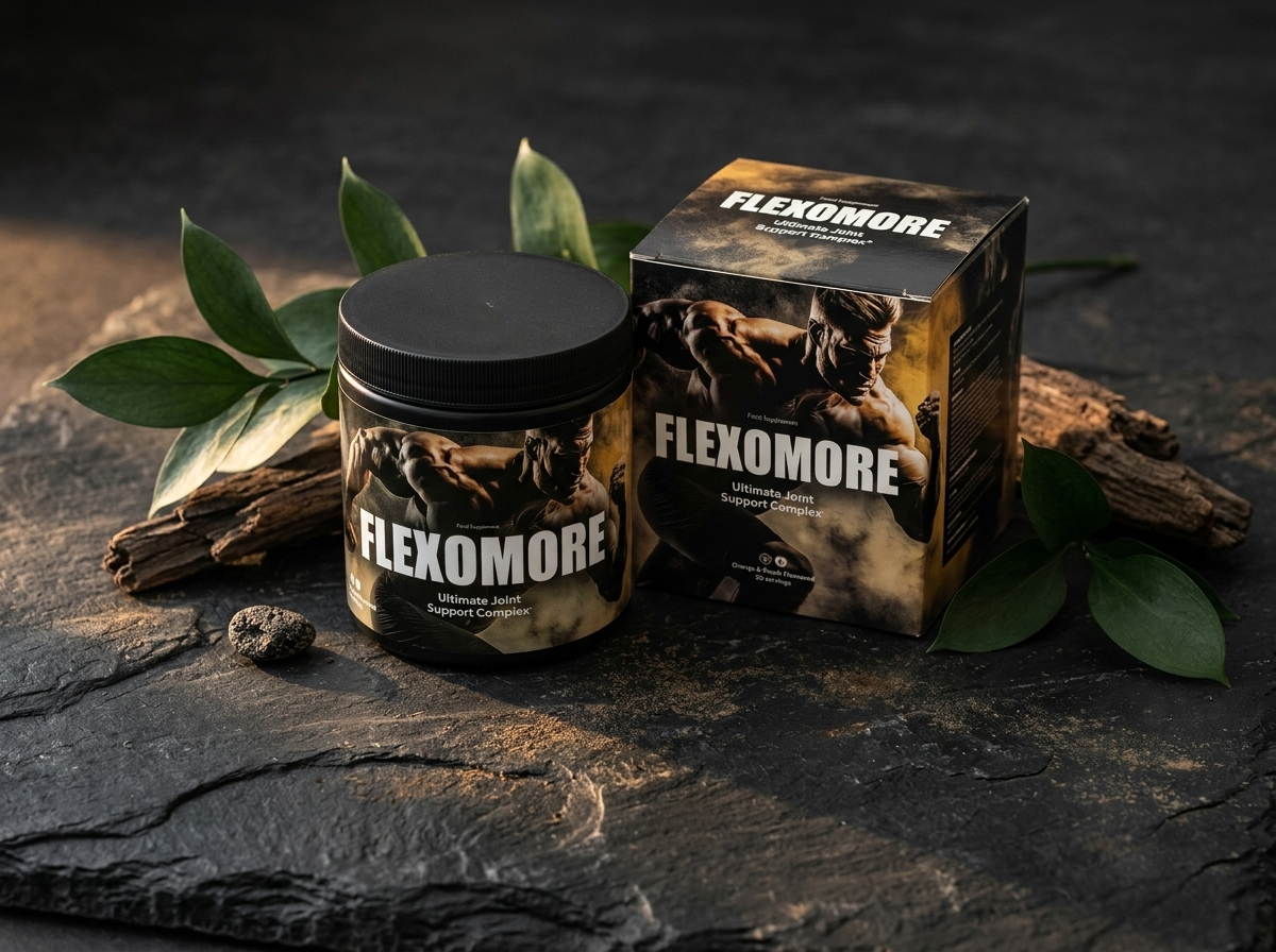 Photographing a supplement jar for a Flexomore product review